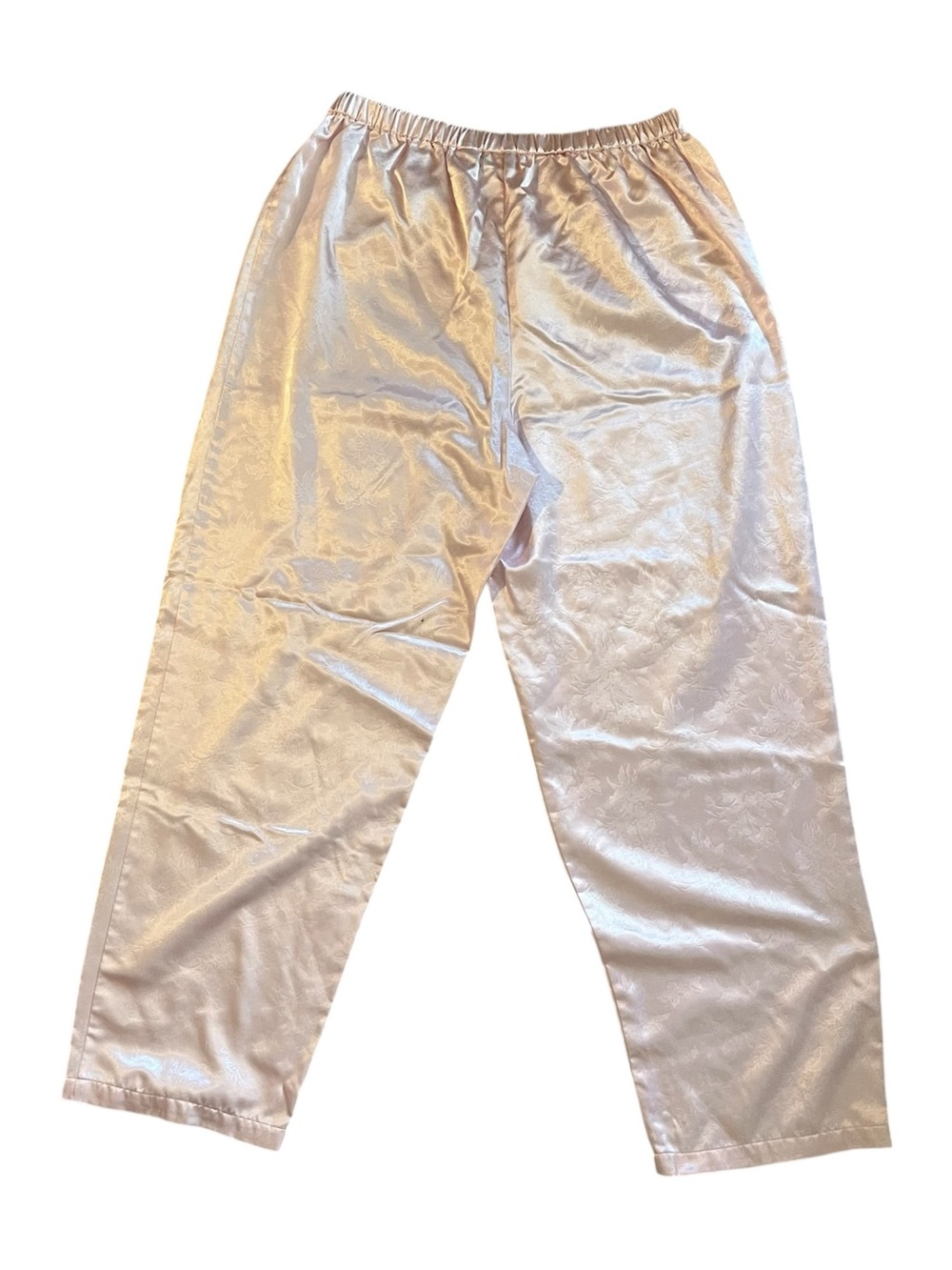 Vintage Victorias Secret Gold Label Satin Champagne Pink Pajama Pants- Size L